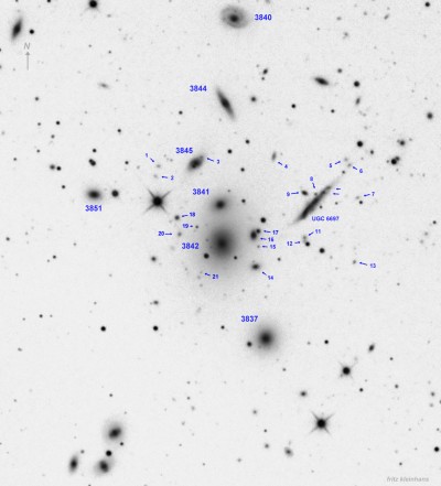 thumbnail of B&W ngc 3842 region